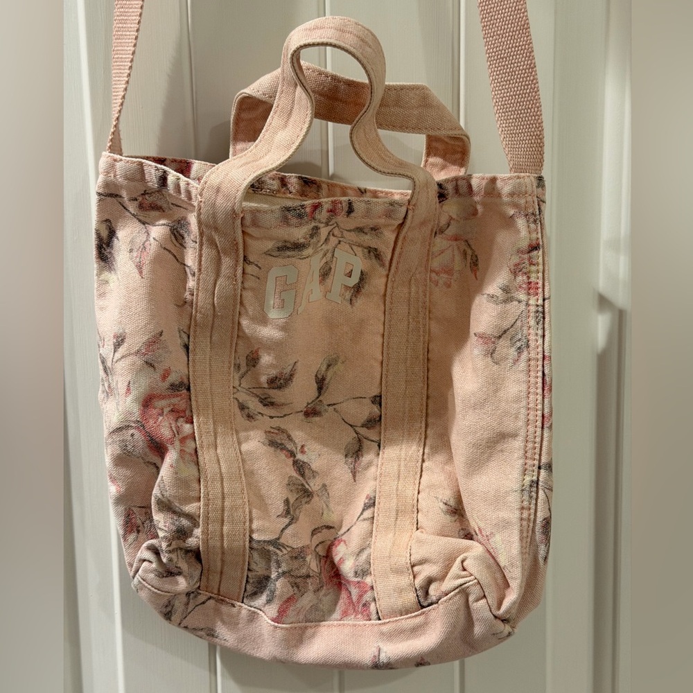 gap x loveshackfancy pink floral bag
